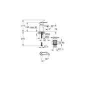 GROHE Get S-size éénhendel wastafelkraan met afvoerplug Wit