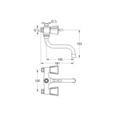 Grohe Costa Trend tweeknops douchekraan chroom 12 cm