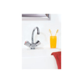 GROHE Costa Trend wastafelkraan tweeknops met hoge uitloop chroom