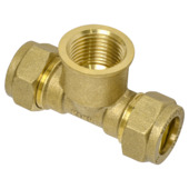 Sanivesk Knel T-Stuk 15mmx1/2"Fx15mm