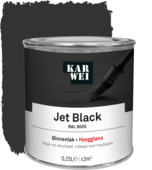KARWEI binnenlak hoogglans RAL 9005 jet black 250 ml 