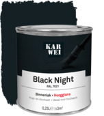 KARWEI binnenlak hoogglans RAL 7021 black night 250 ml 