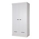 WOOOD 2-deurs kast Lock wit 195x94x56 cm