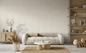 Lattenwand vilt beige, 260x52cm, dikte 8mm 2.70m²