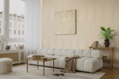 Viltpaneel met golf zand 240x55 cm, dikte 3,5 mm, 2,64 m²