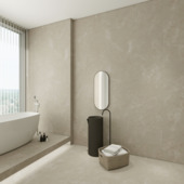 Kleurstaal wandtegel Allora kunststof beige marmer mat 20x30 cm