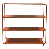 KARWEI wandkast Ezra oranje metaal laag model