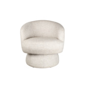KARWEI fauteuil Chloé gemêleerd beige stof draaibaar