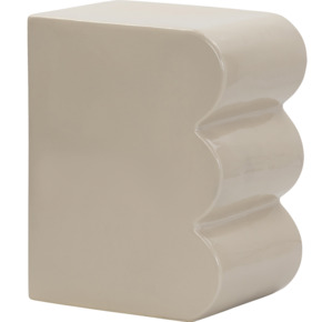 KARWEI bijzettafel Lizzy beige keramiek 26 x 35 cm