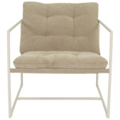 KARWEI fauteuil Bobby taupe stof met armleuning