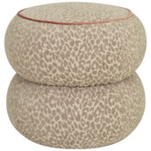 KARWEI poef Jade beige stof ø 45 cm