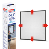 tesa Insect Stop FALT Opvouwbaar aluminium frame voor ramen, telescopisch
