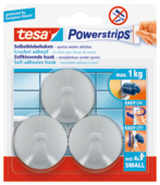 Tesa Powerstrips haak mat chroom rond 3 stuks