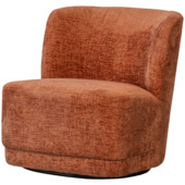 WOOOD fauteuil Atty oranje blossom velvet stof draaibaar