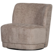WOOOD fauteuil Atty zand velvet stof draaibaar