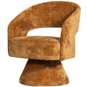 WOOOD fauteuil Ebba terracotta chenille stof draaibaar