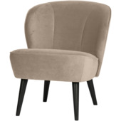 WOOOD fauteuil Sara fluweel khaki velvet
