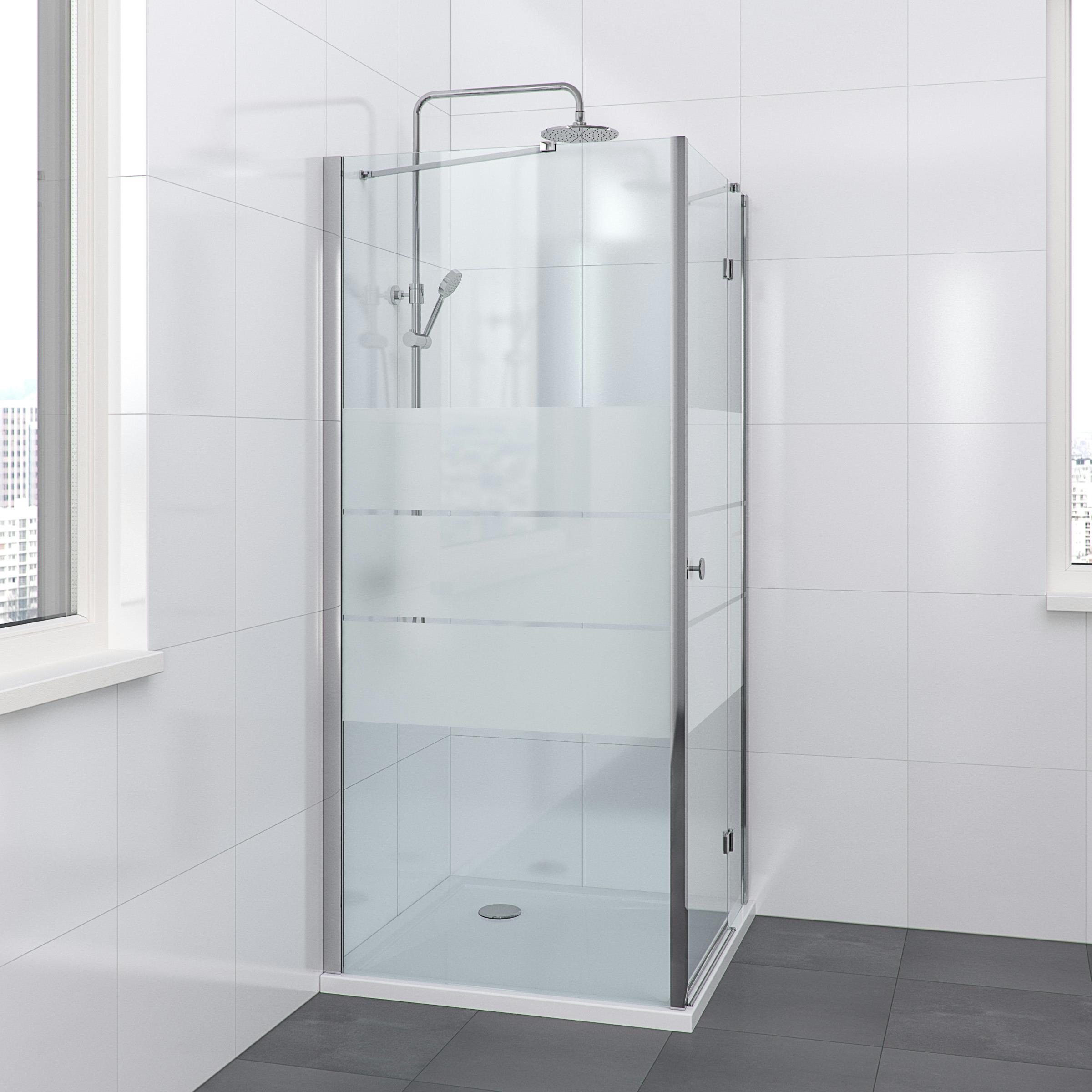 Bruynzeel Vitro Douchewand 90X195Cm Chroom bruynzeel kopen in de aanbieding