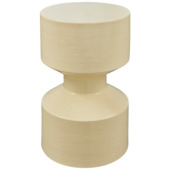 WOOOD bijzettafel Hidde geel metaal ø 30 cm