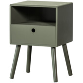 WOOOD nachtkastje Ozzy warm groen hout 53x36x30 cm