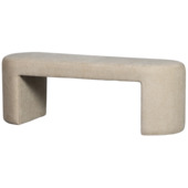 WOOOD bankje Jacob natural beige chenille stof