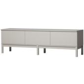WOOOD TV-meubel Klink mist grijs grenenhout 200x46 cm