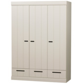 WOOOD kledingkast 3-deurs Connect dust grenenhout 195x140x53 cm