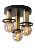 Lucide plafonnière Anaka 3x60W zwart