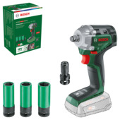 Bosch 18V slagmoersleutel ImpactDrive 350Nm incl. 3-delige krachtdoppenset (zonder accu)