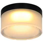 KARWEI plafonnière Ostia zwart Ø13,5cm 2700K