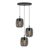 Eglo hanglamp Romazzina Ø46 cm 3-lichts rond zwart