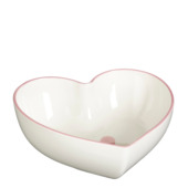  Schaal hart roze - l18xb17xh6cm