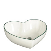 Schaal hart groen - l18xb17xh6cm