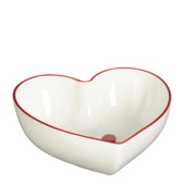 Schaal hart rood - l18xb17xh6cm