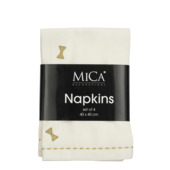 Servet strik goud 40 x 40 cm