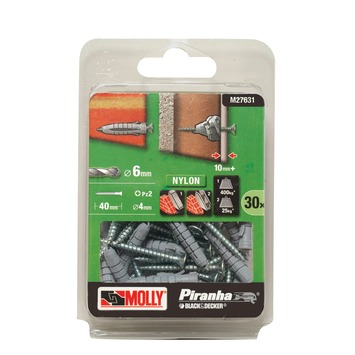 Plug Nylon Met Schroef 30 Stuks