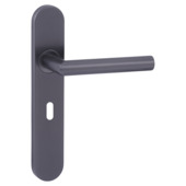 Novidade deurkrukset Porto langschild ovaal sleutel 56 mm gun metal