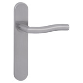 Karwei deurkruk set Kevin ovaal blind schild RVS