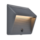 LUTEC wandlamp Linko Solar antraciet 11,5W met bewegingssensor