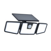 LUTEC wandlamp Briti Solar zwart 6W met bewegingssensor