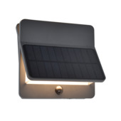 LUTEC wandlamp Aleta Solar antraciet 12,6W met bewegingssensor
