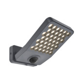 LUTEC wandlamp Atlantis donkergrijs 14W met bewegingssensor