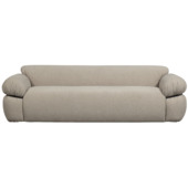 WOOOD 3-zits bank Valeria geweven zand stof