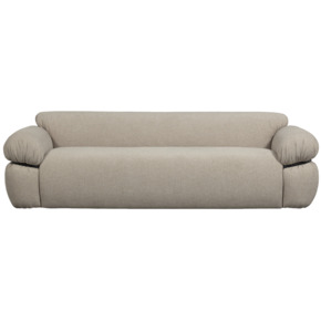 WOOOD 3-zits bank Valeria geweven zand stof