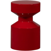 WOOOD bijzettafel Ferry rood metaal ø 30cm