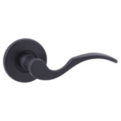 Karwei deurkruk set Valeria rond rozet zwart aluminium