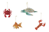 Christmas Goods glasfiguur kersthanger zeedieren divers per stuk