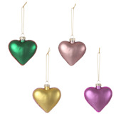 Christmas Goods glasfiguur kersthanger hart divers per stuk