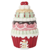 Christmas Goods opbergpot taart keramiek 12 x 12 x 20 cm