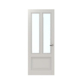Lundia binnendeur Frama Tva 2F01 blank facet glas wit gegrondverfd stomp 78 x 201,5 cm